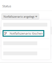Notfallszenario löschen